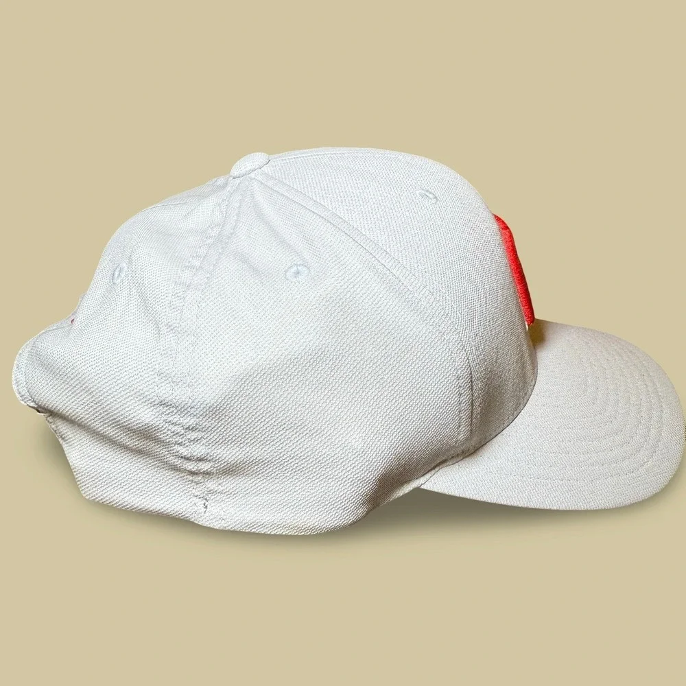 TravisMathew Snapback Hat Mens OSFM Gray Red Ohio Logo Flexfit 110 Cap